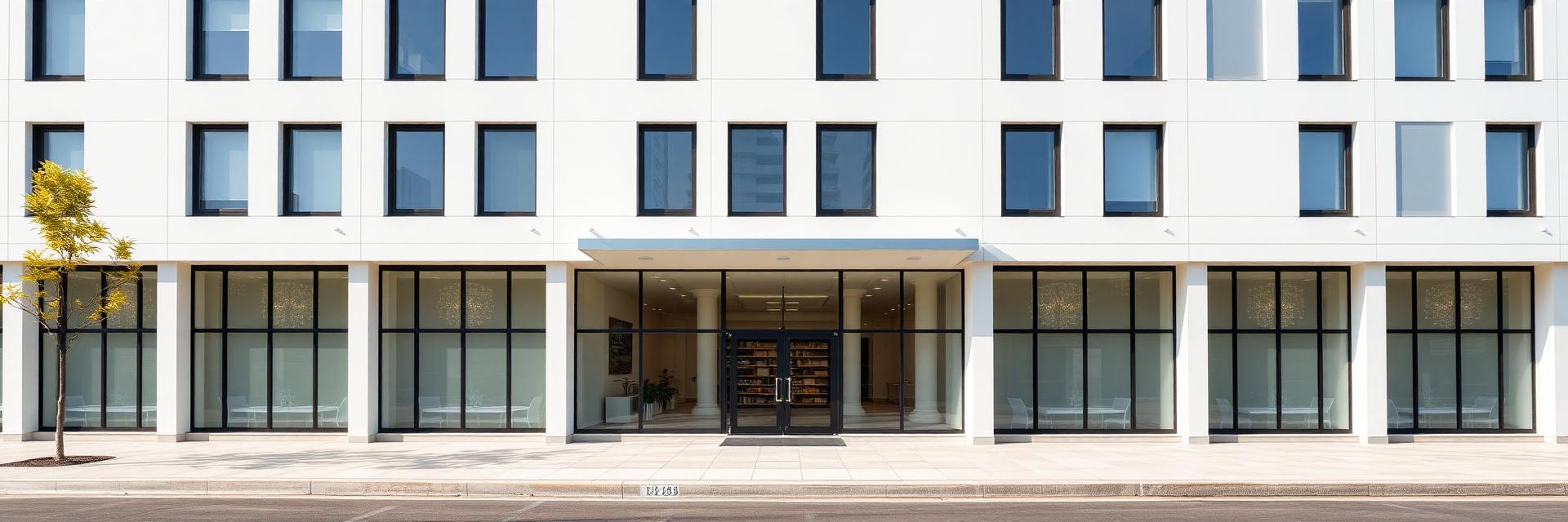 Modern minimalist building facade